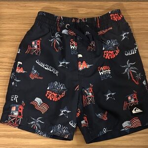 Quiksilver Dark Blue Patriotic Swim Shorts